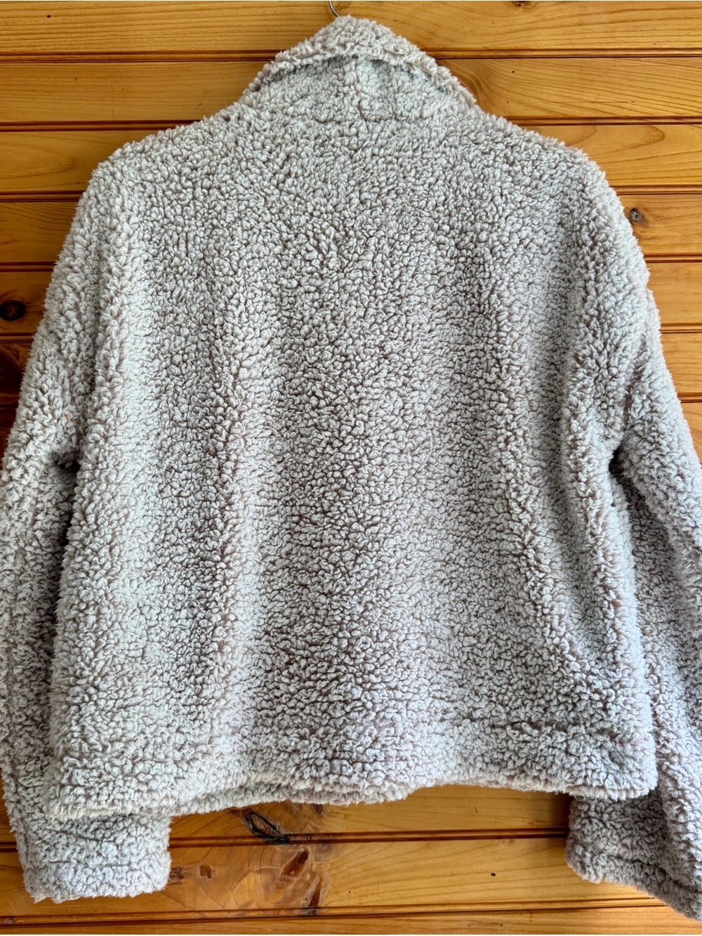 Thread & Supply Wubby Sherpa Fleece Jacket Quarter Zip Smoky Rose Small - Picture 2 of 12